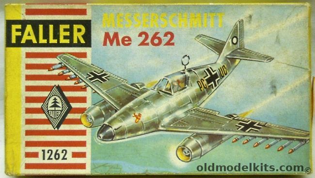 Faller 1/100 Messerschmitt Me-262 Jet Fighter, 1262 plastic model kit